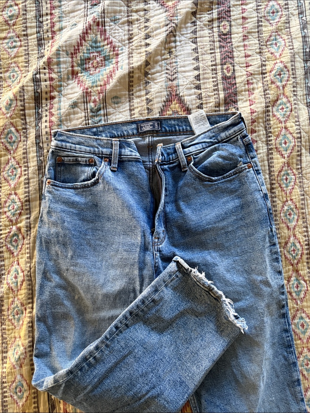Abercrombie & Fitch Light Blue Boyfriend Jeans